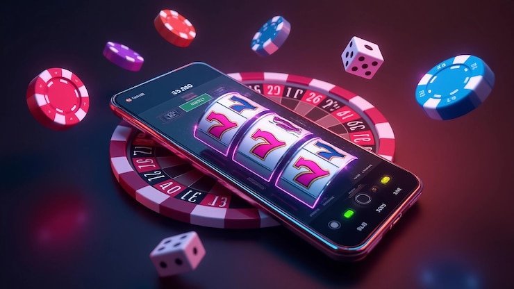 Interactive casino game show interface displaying live host and gaming elements on mobile screen